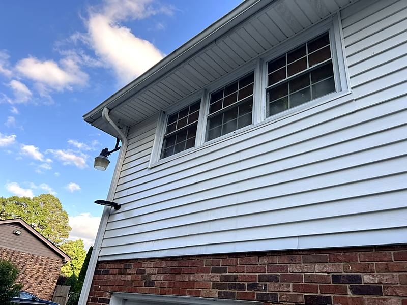 Paredes exteriores limpias de una casa